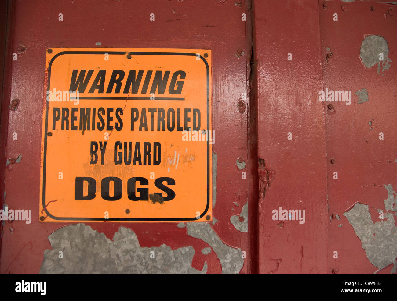 Guard dog sign Stock Photo