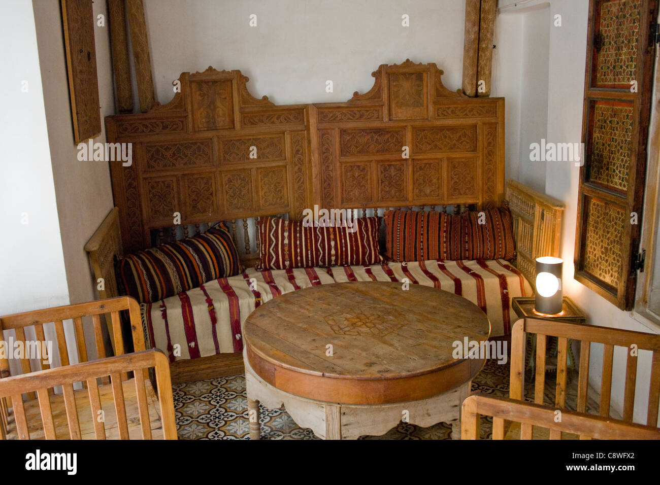 An interior of a Moroccan house Stock Photo