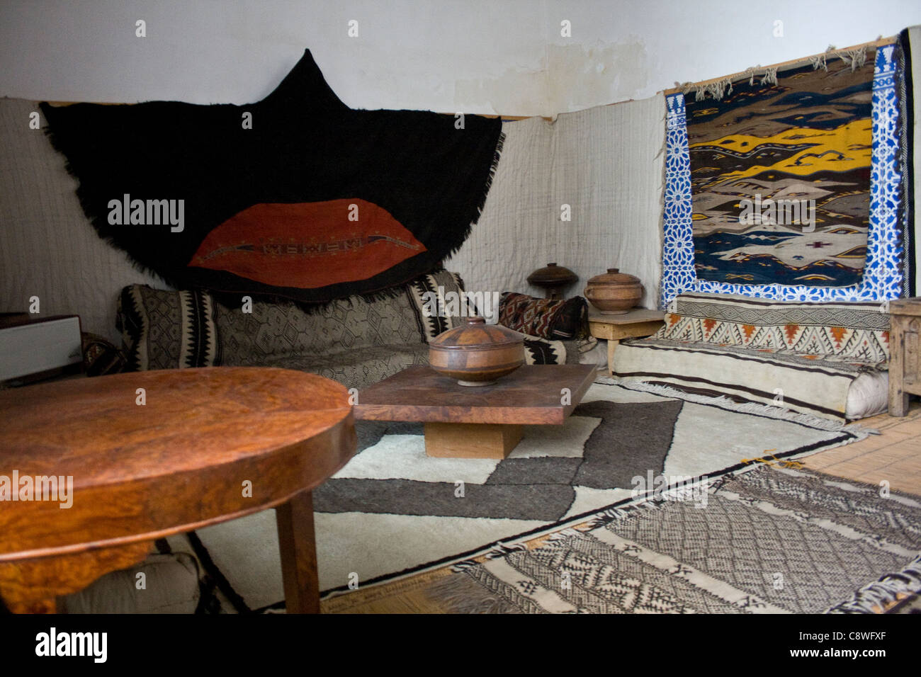 An interior of a Moroccan house. Stock Photo