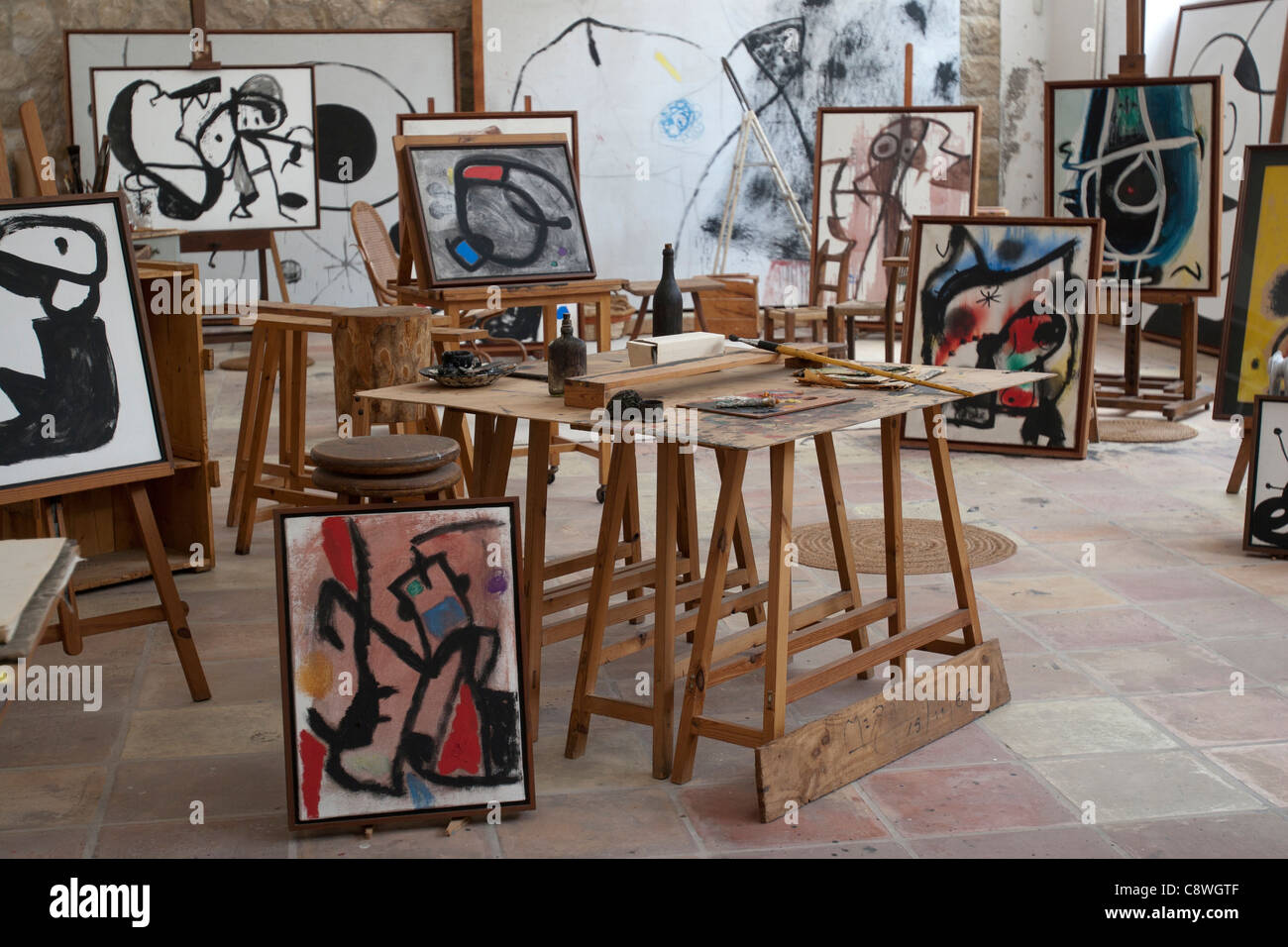 Miro Foundation museum interior atelier artist studio paint Mallorca
