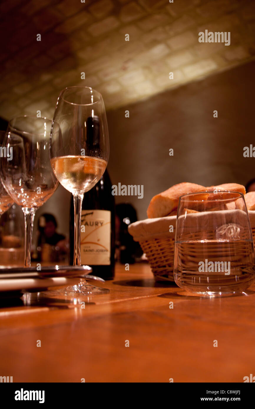 Wine and cheese tasting in a cellar in Paris, France Stock Photo Alamy