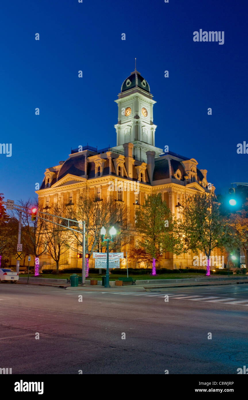 Small Town Courthouse, Hamilton County, Noblesville, Indiana, USA Stock