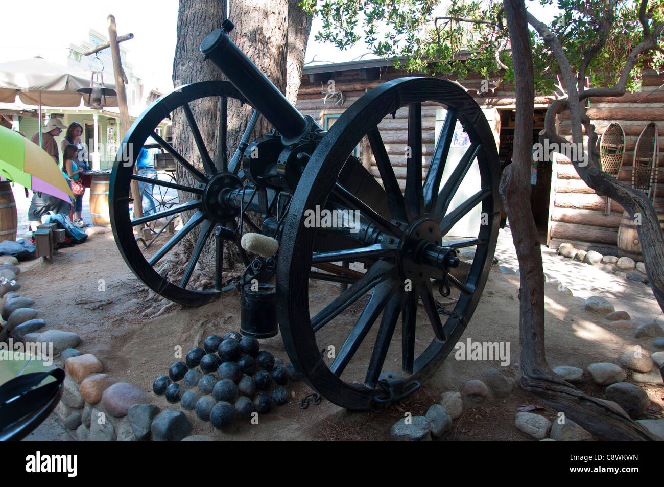 Vintage Gatling gun Stock Photo