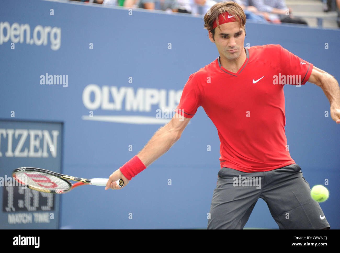 Roger Federer in attendance US OPEN 2011 Tennis Championship - SAT USTA  Billie Jean King National Tennis Center Flushing NY Stock Photo - Alamy