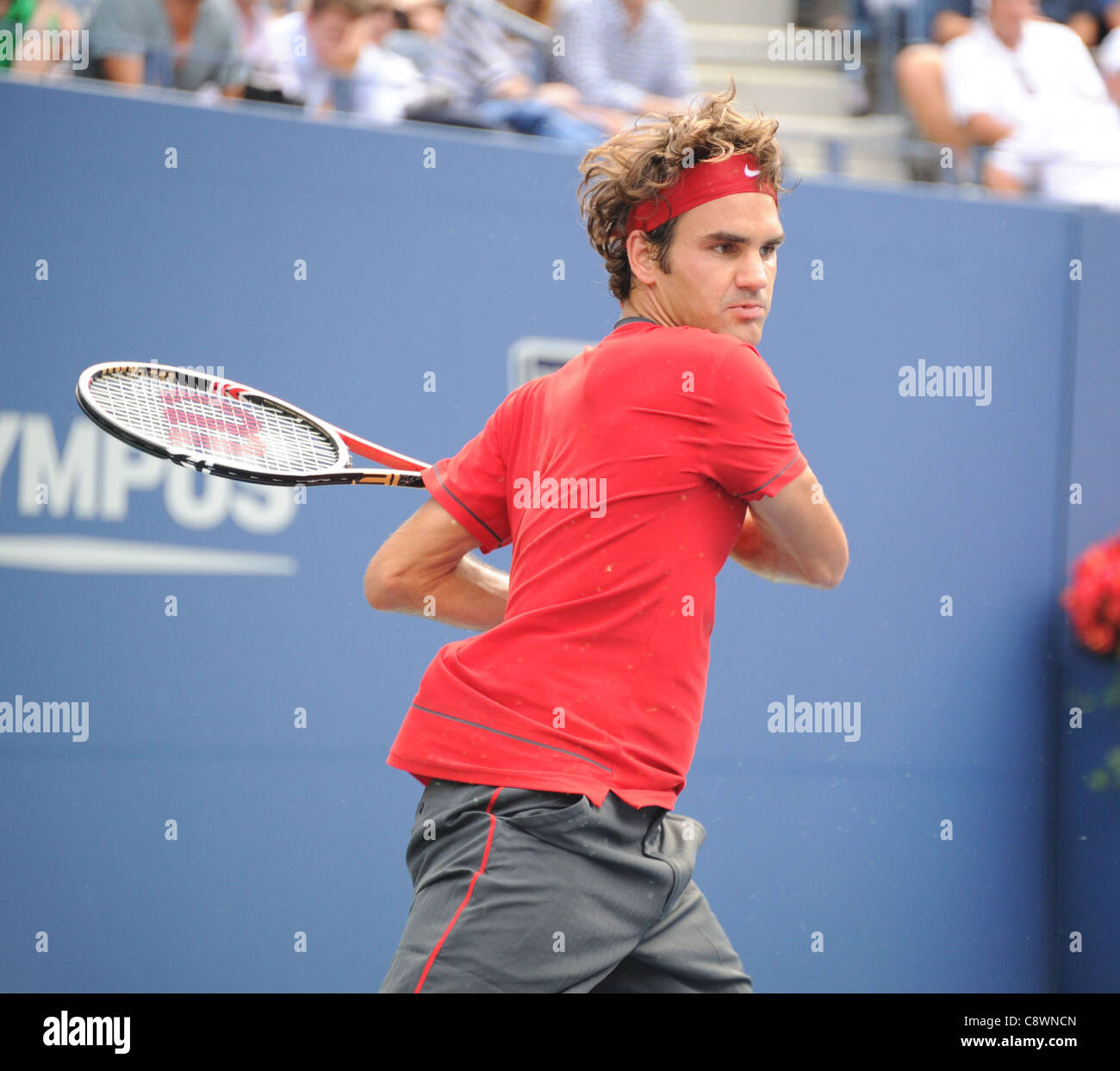 Roger Federer in attendance US OPEN 2011 Tennis Championship - SAT USTA  Billie Jean King National Tennis Center Flushing NY Stock Photo - Alamy