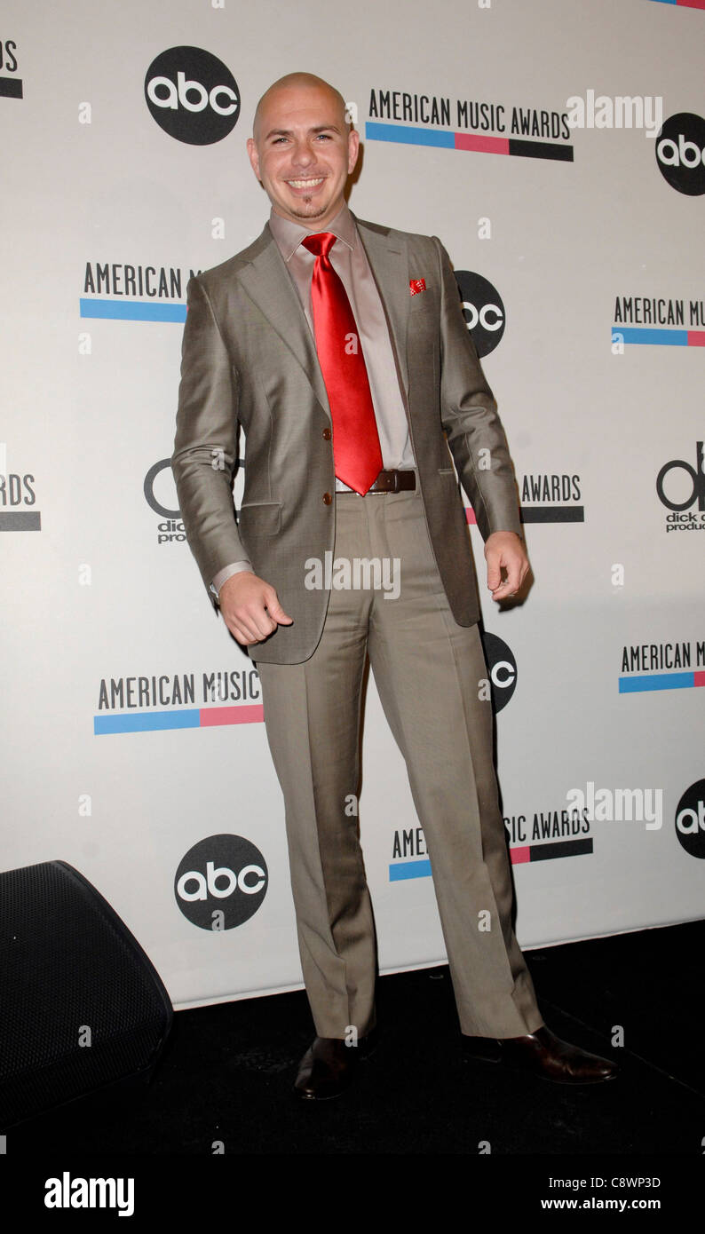 Pitbull atpress conference 2011 American Music Awards AMA Nominees Press Conference JW Marriott Los Angeles L.A LIVE Los Stock Photo