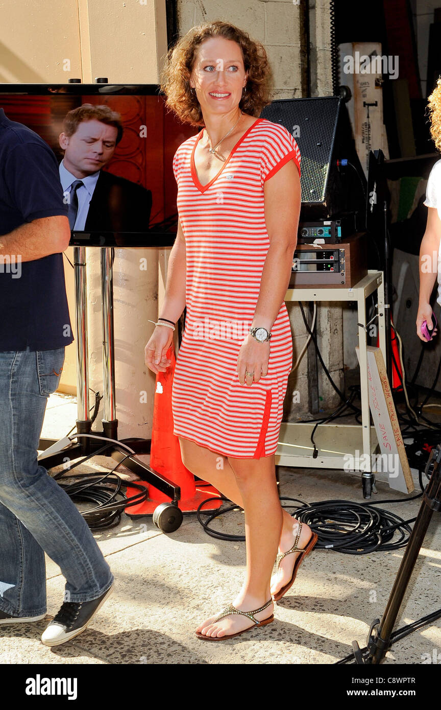 Samantha Stosur leaves''LiveRegis Kelly'' taping atABC Lincoln Center Studios out about CELEBRITY CANDIDS - MON New York NY Stock Photo