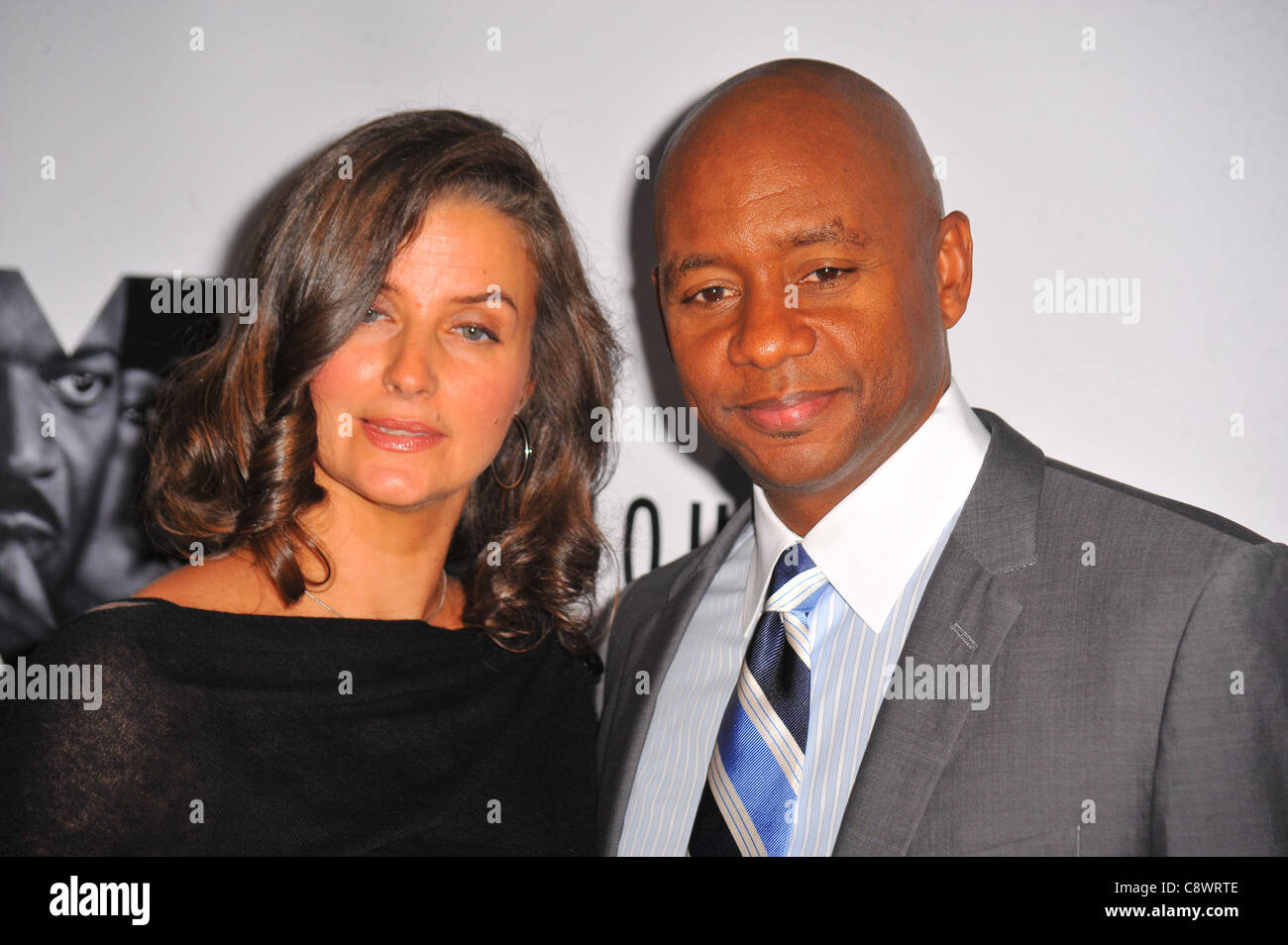 Nicole Marsalis, Branford Marsalis in attendance for THE MOUNTAINTOP Opening Night on Broadway, Bernard B Jacobs Theatre, New Stock Photo