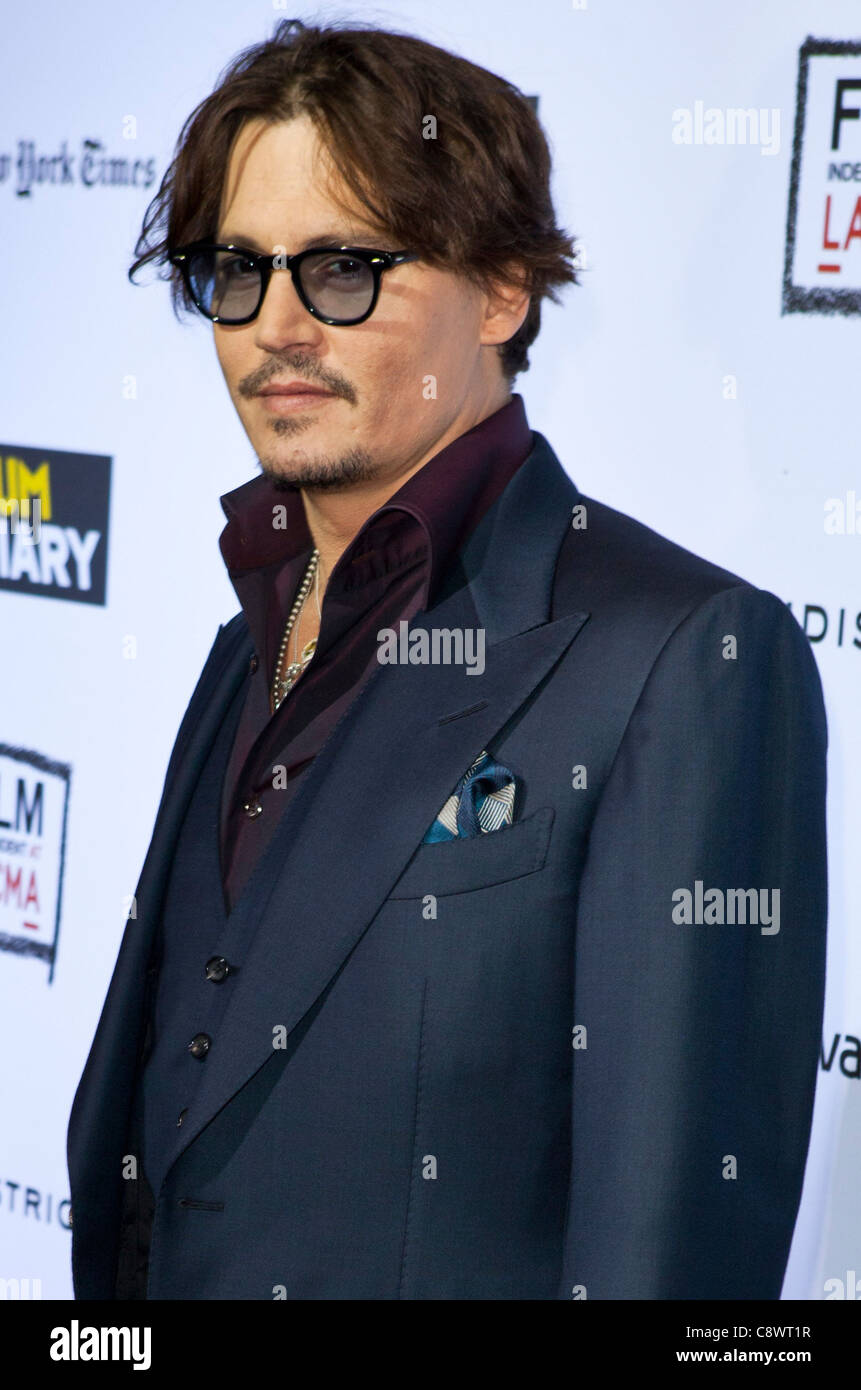 Johnny Depp at arrivals for THE RUM DIARY Premiere, Los Angeles County