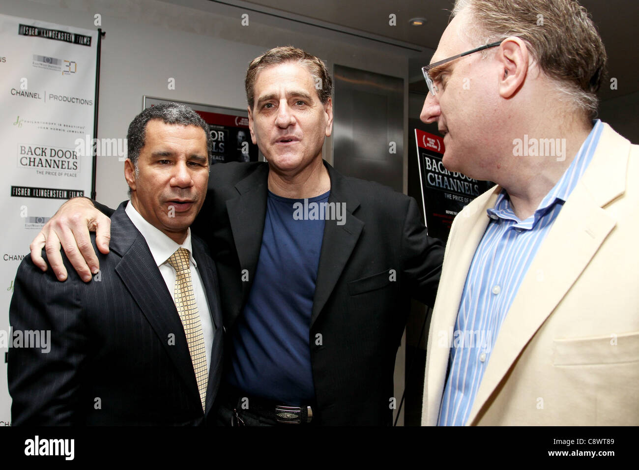 David Patterson, Jack Fisher, Danny Fisher at arrivals for Back Door Channels: The Price of Peace Premiere, Elinor Bunin Munroe Stock Photo