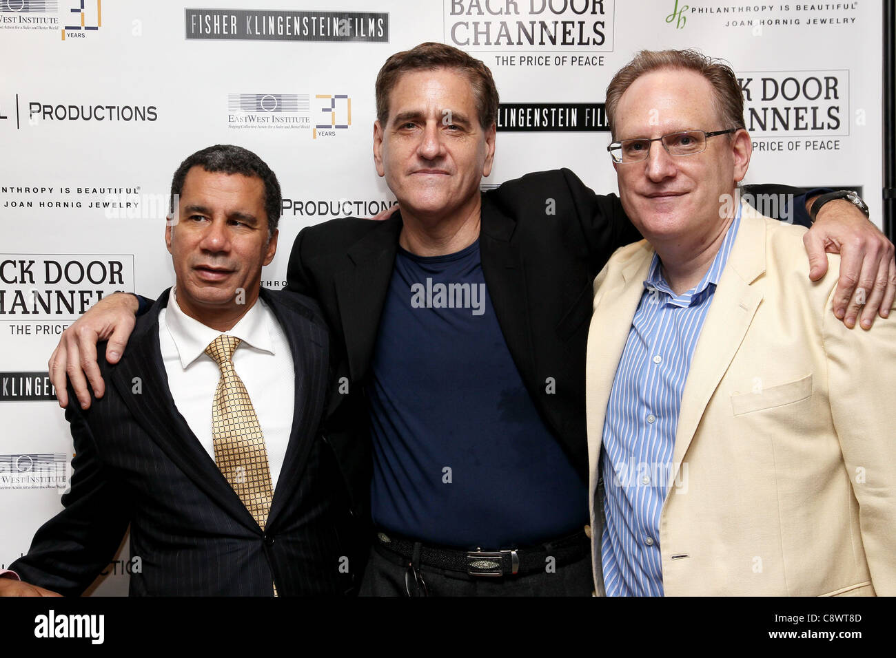 David Patterson, Jack Fisher, Danny Fisher at arrivals for Back Door Channels: The Price of Peace Premiere, Elinor Bunin Munroe Stock Photo