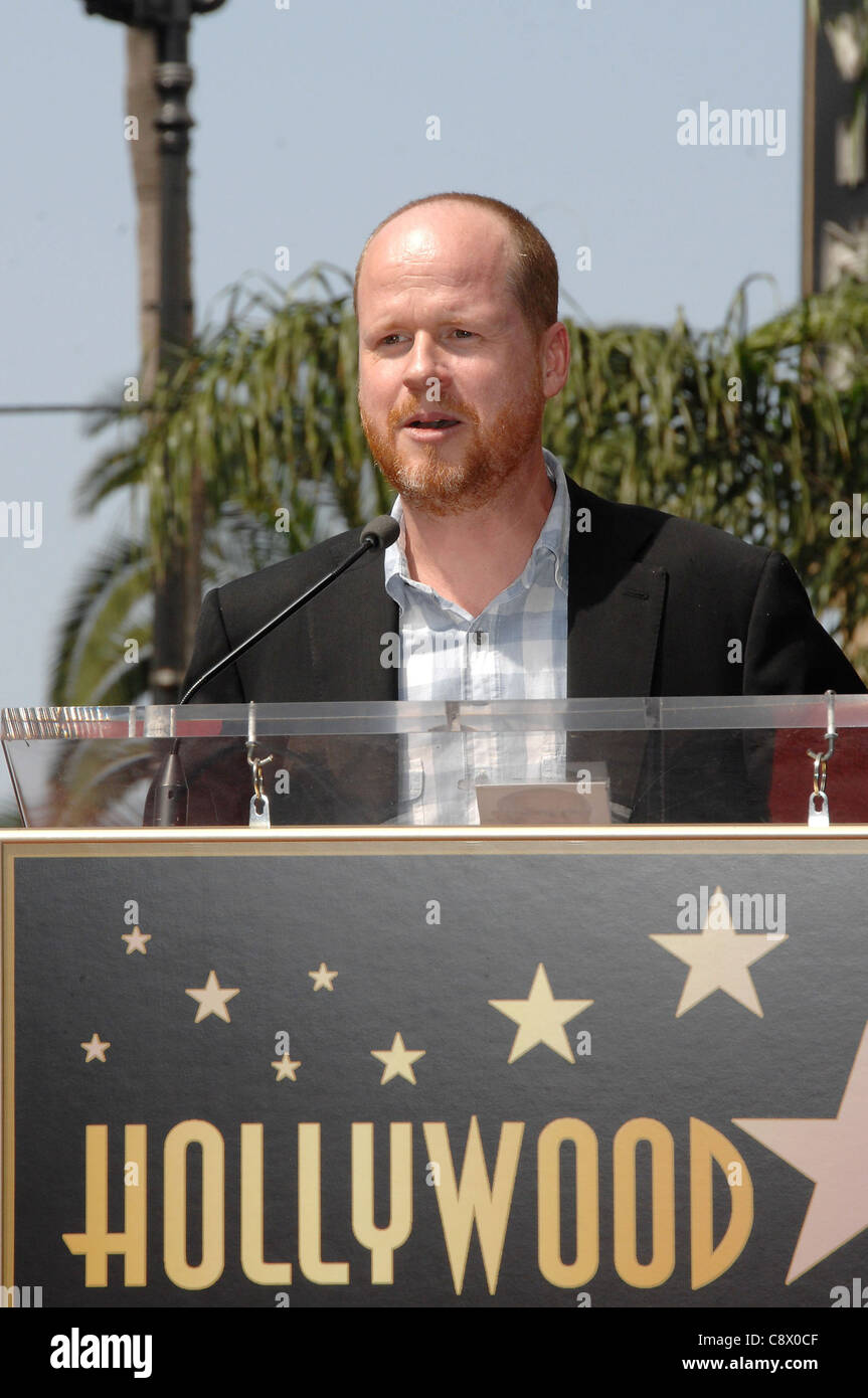 Joss Whedon at the induction ceremony for Star on the Hollywood Walk of