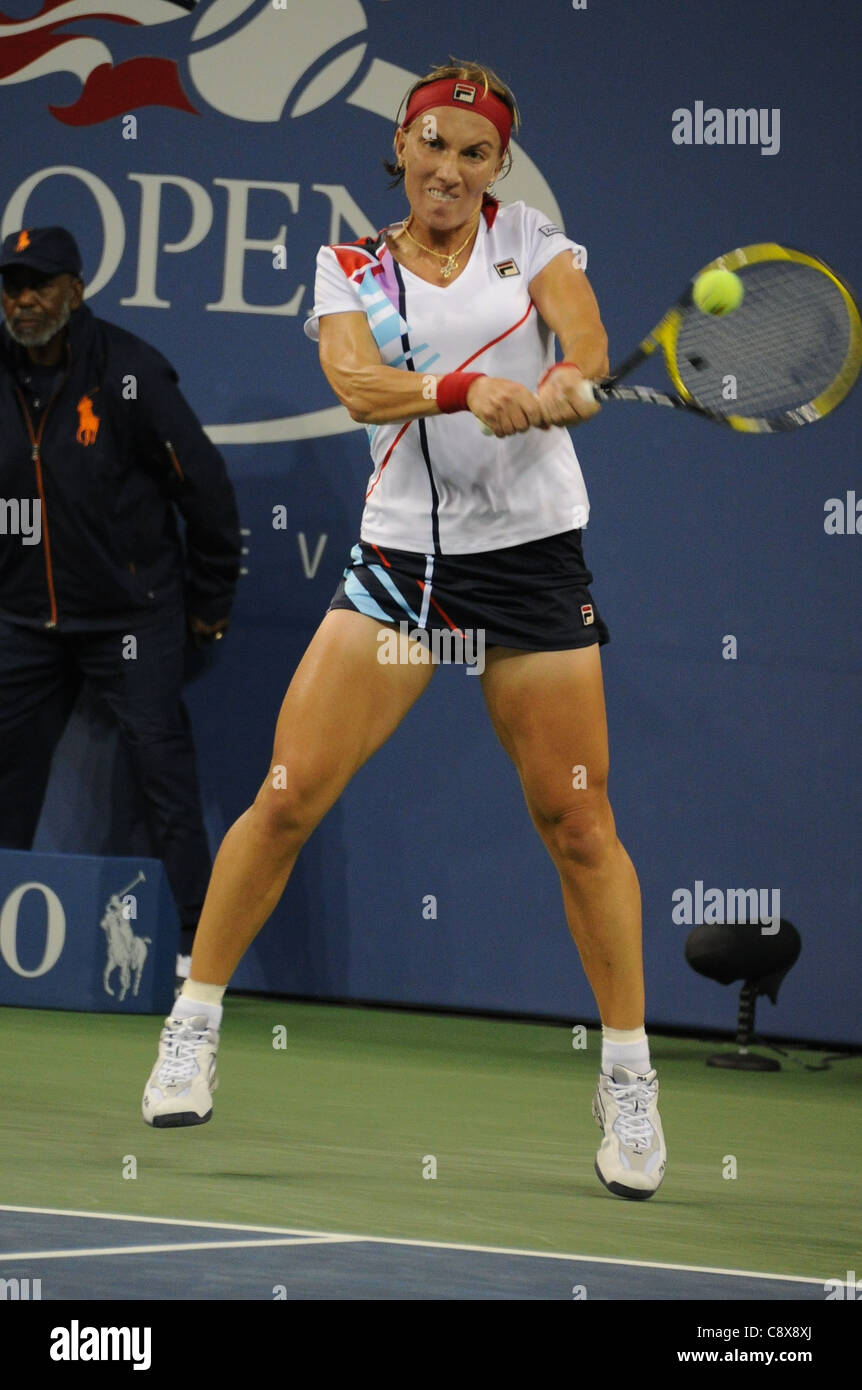 Svetlana Kuznetsova competes in attendance US OPEN 2011 Tennis Championship-MONDAY USTA Billie Jean King National Tennis Center Stock Photo
