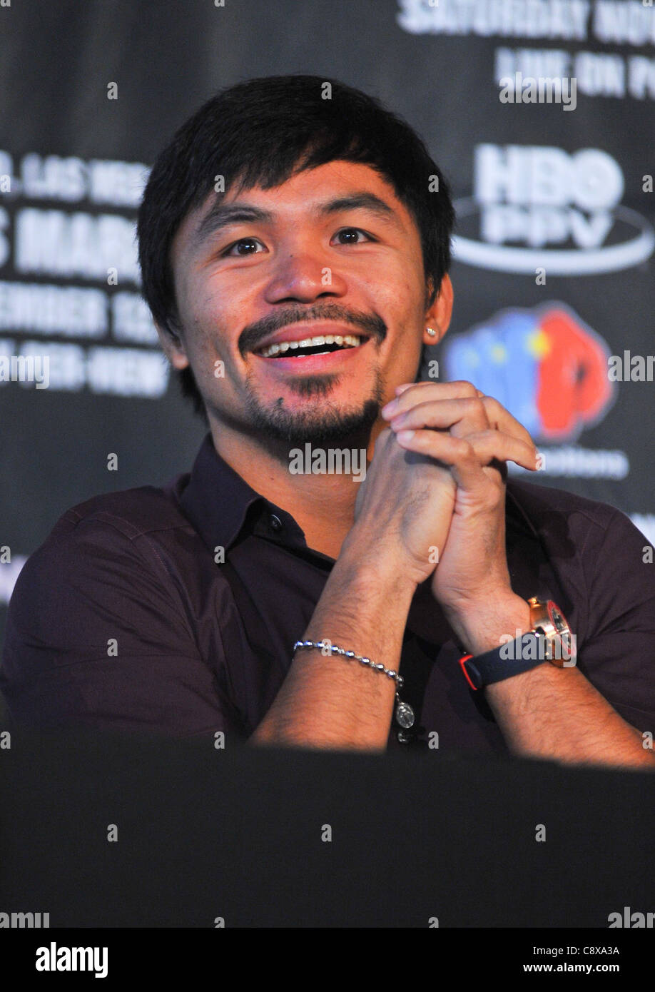 Manny Pacquiao public appearance Manny Pacquiao Juan Manuel Marquez News Conference LuncheonLighthouse Chelsea Piers