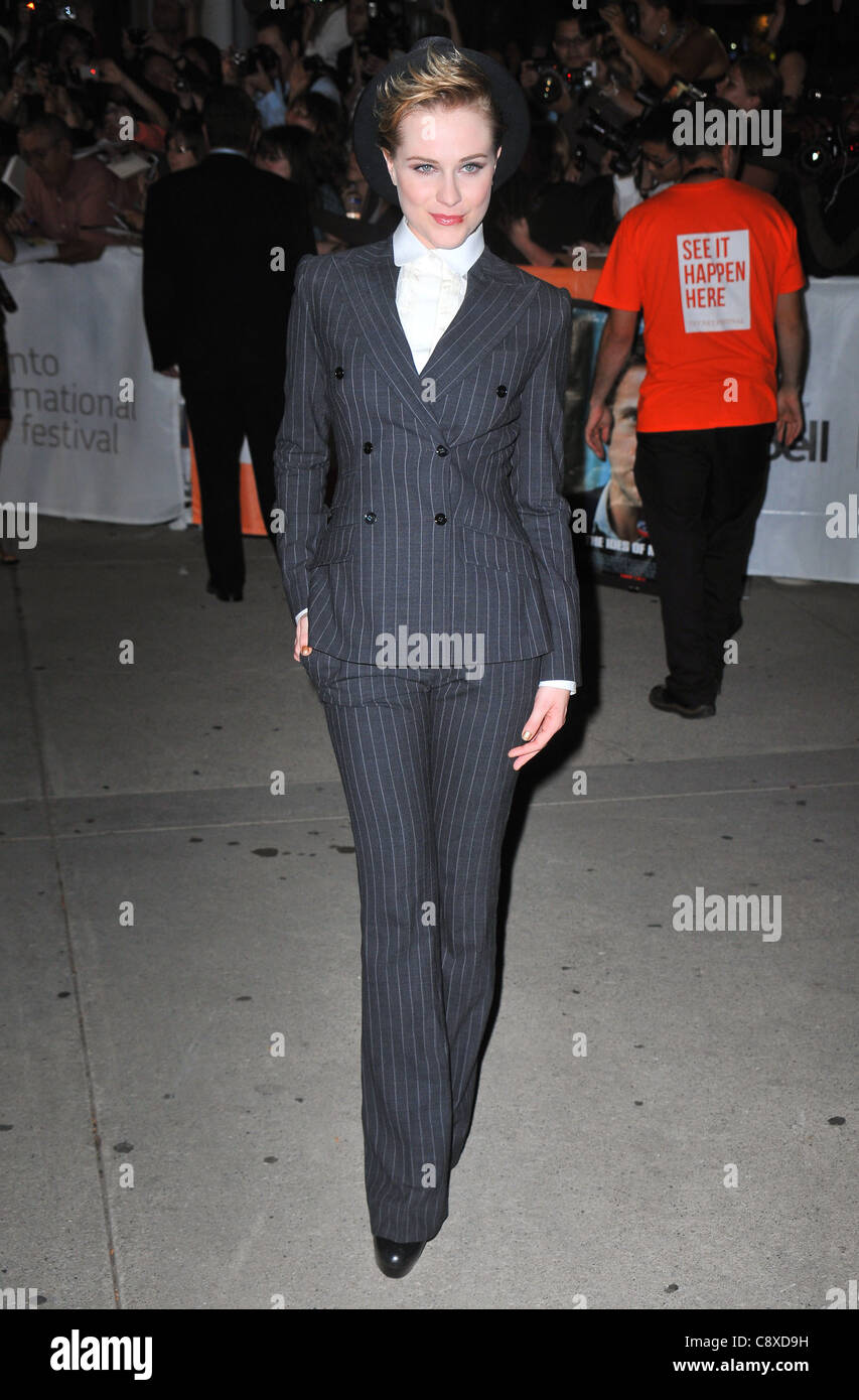 Evan Rachel Wood wearing Dolce & Gabbana suit arrivalsIDES MARCH