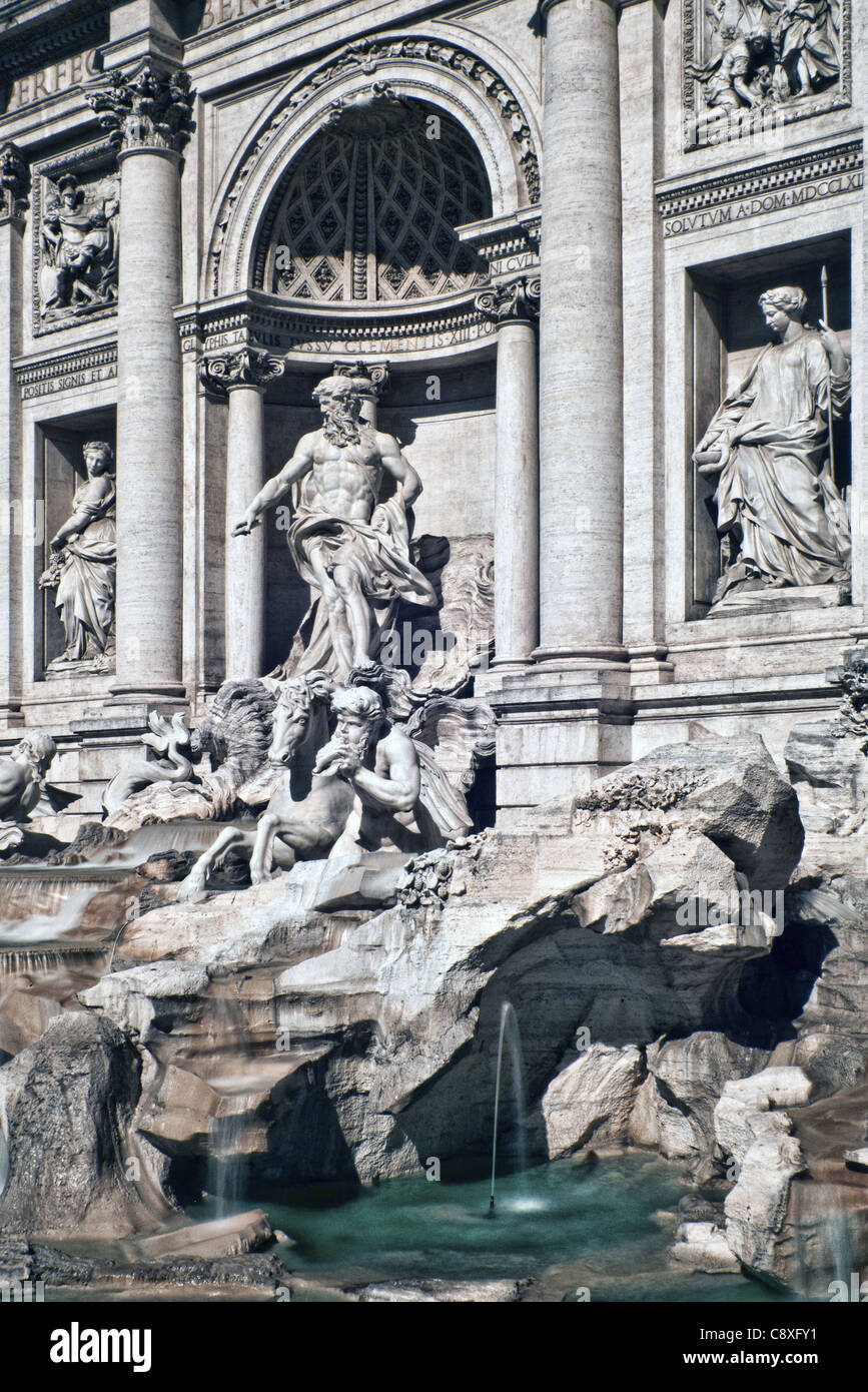 The Trevi Fountain in Rome, Italy. Stock Photo
