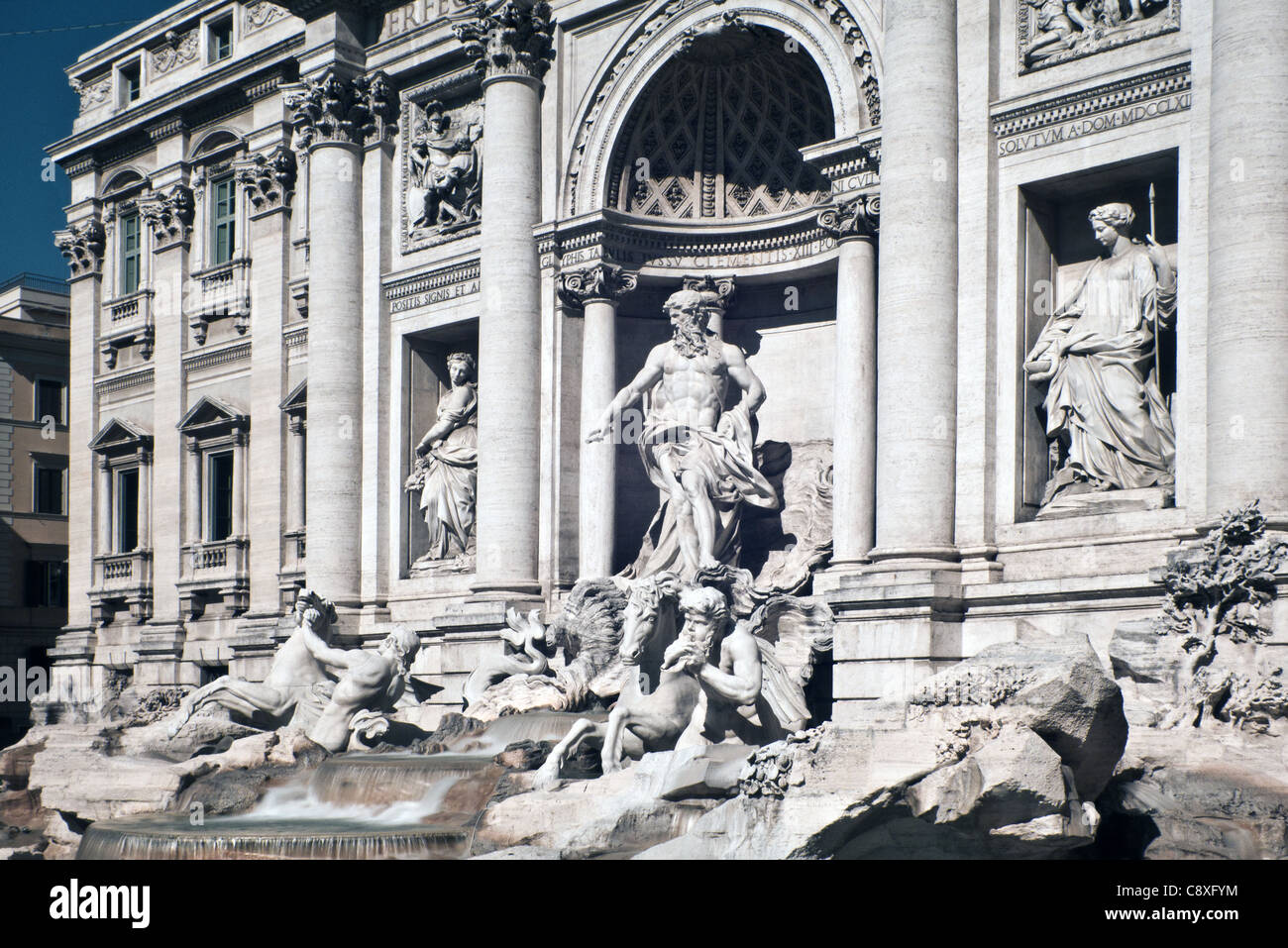 The Trevi Fountain (Fontana di Trevi) in Rome, Italy. Stock Photo