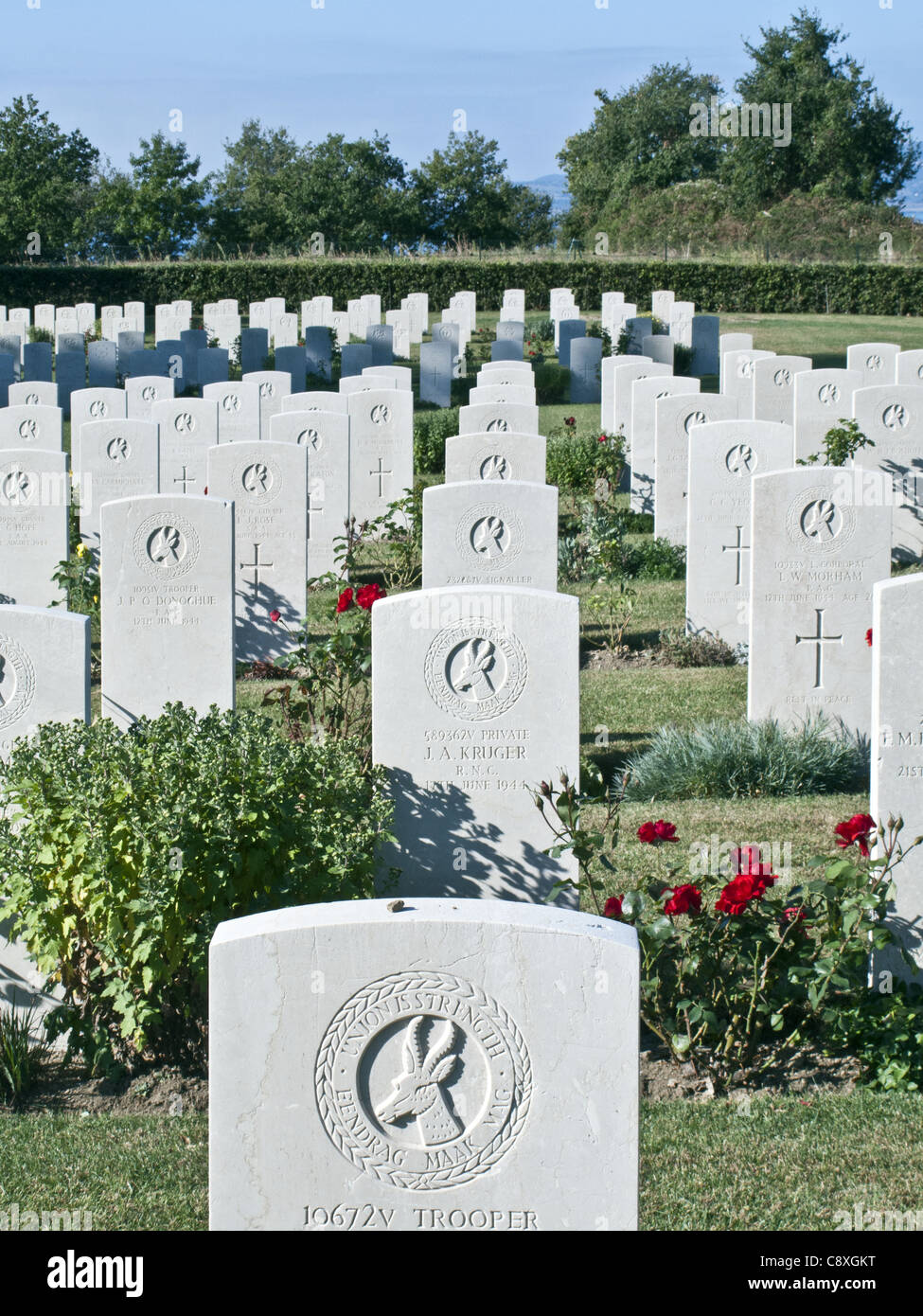 Bolsena War Cemetery, Commonwealth burials, Italy. Stock Photo