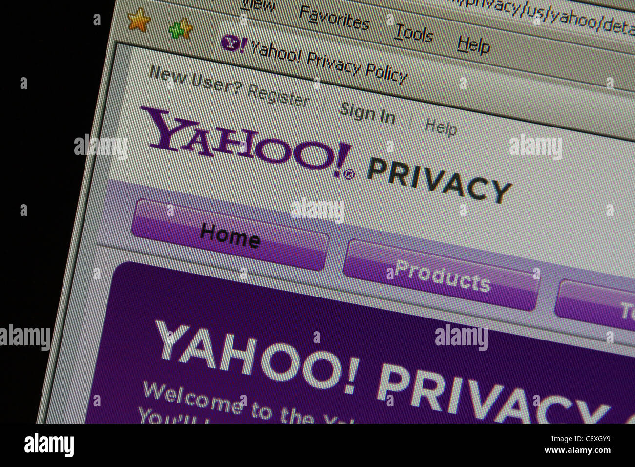 Yahoo privacy hi-res stock photography and images - Alamy