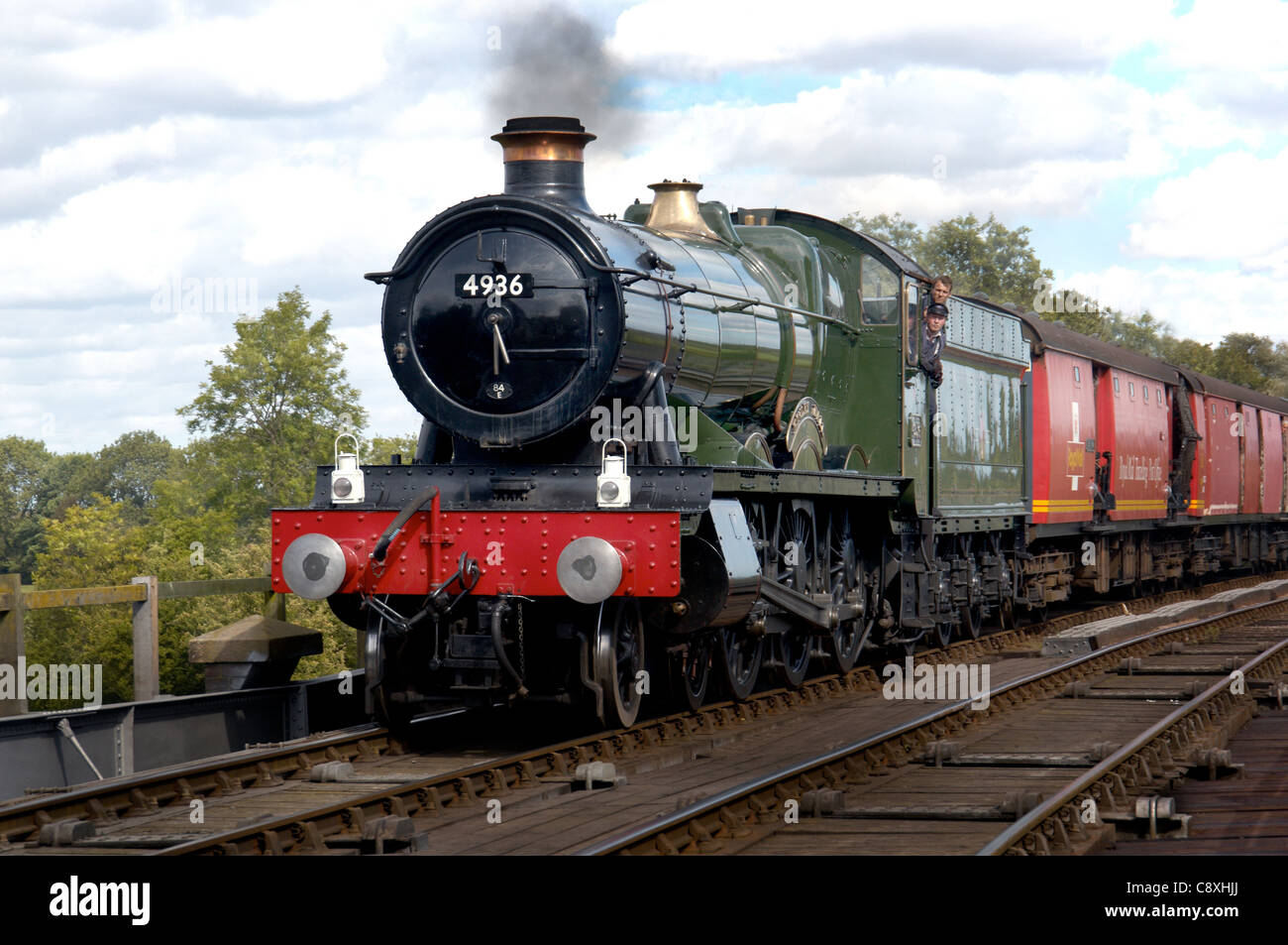 Steam Train pulling Royal Mail carriages Stock Photo Alamy