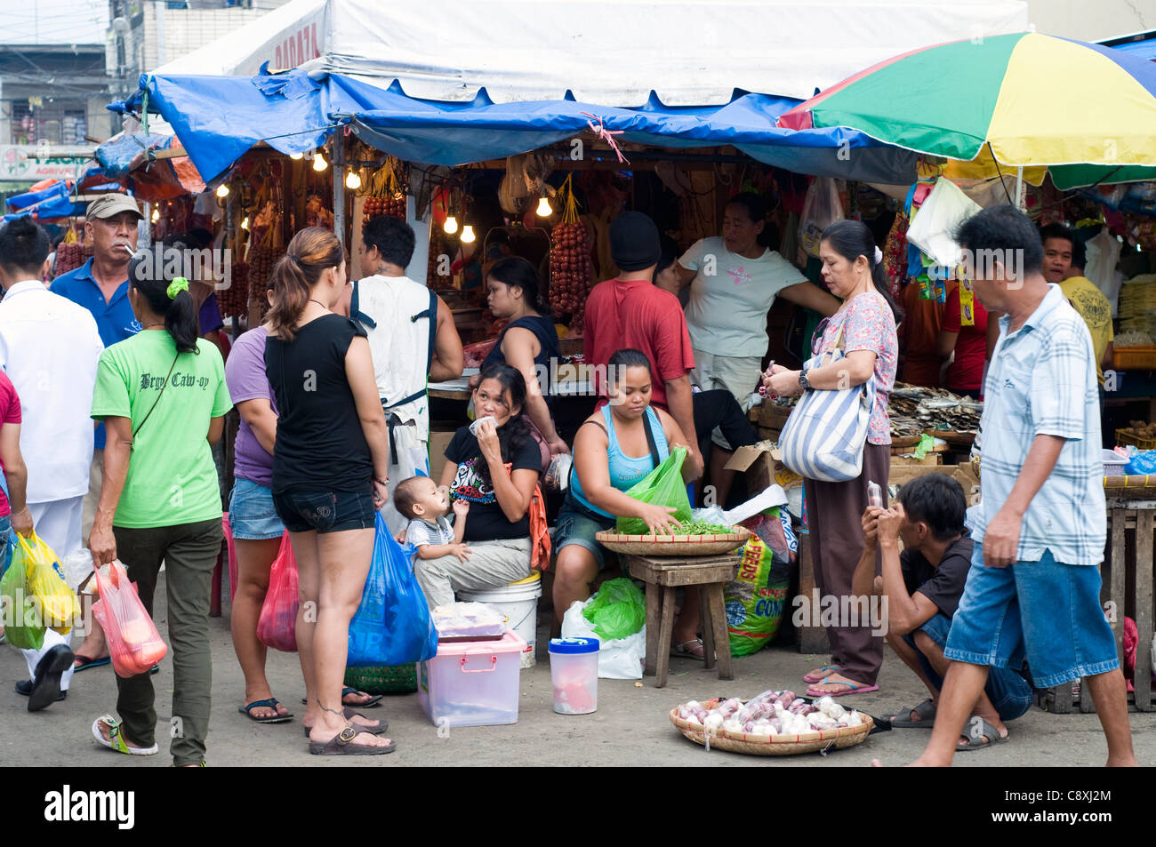 Market scene, Mactan Town cebu philippines Stock Photo Alamy
