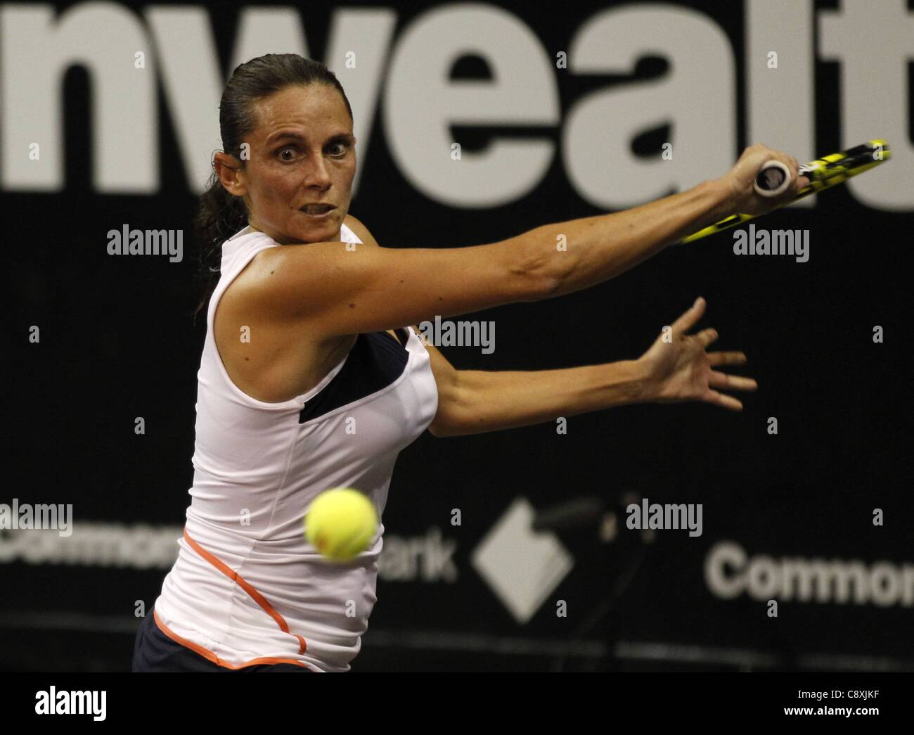 03 11 2011  Commonwealth Bank Tournament of Champions 2011 WTA Tennis women Tour  in Bali Indonesia Roberta Vinci ITA returns service Stock Photo