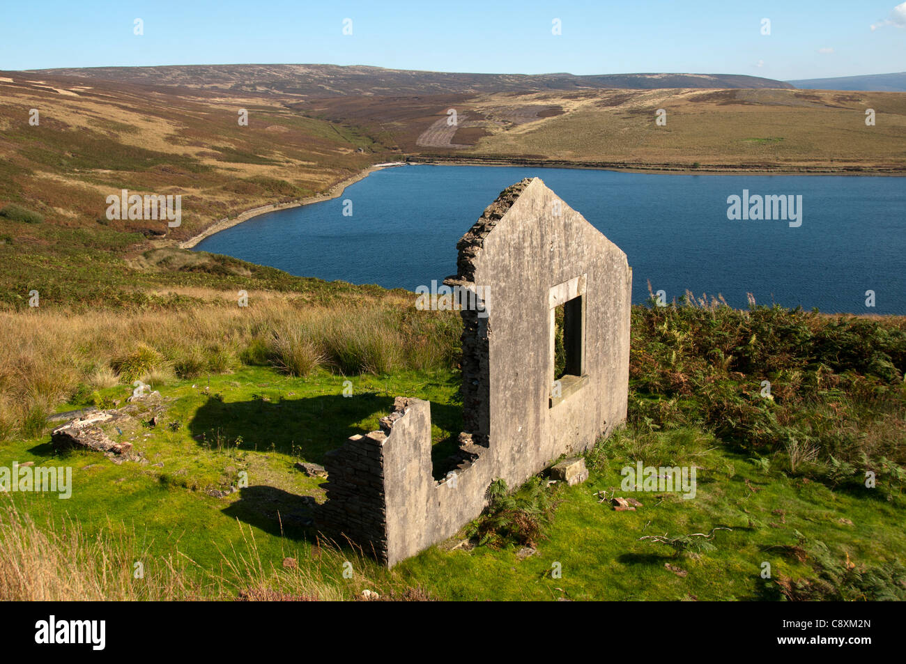Higher Swineshaw Reservoir, highest of four reservoirs in the Brushes