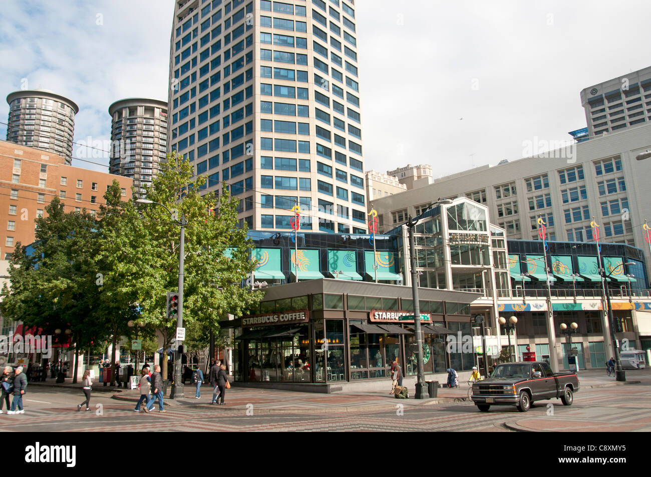 Seattle Westlake Center Shopping Mall Office Tower Downtown Washington