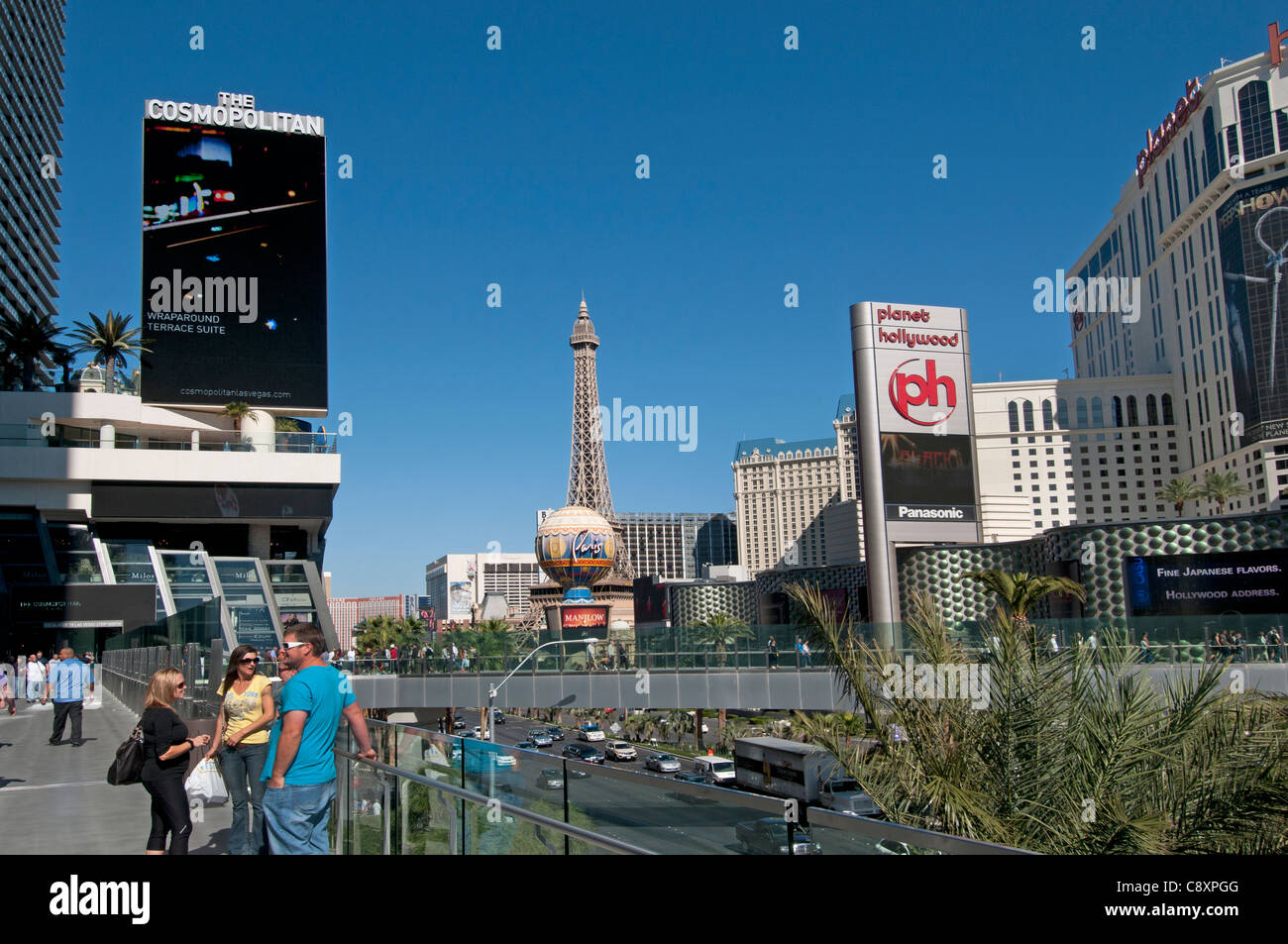 Las Vegas Casino The Eiffel Tower Paris gambling capital of the World United States Nevada Stock Photo