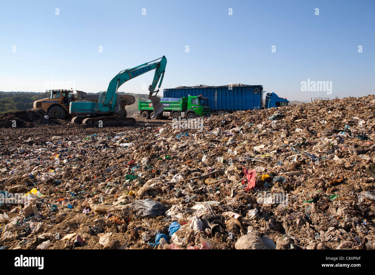 A landfill site Stock Photo