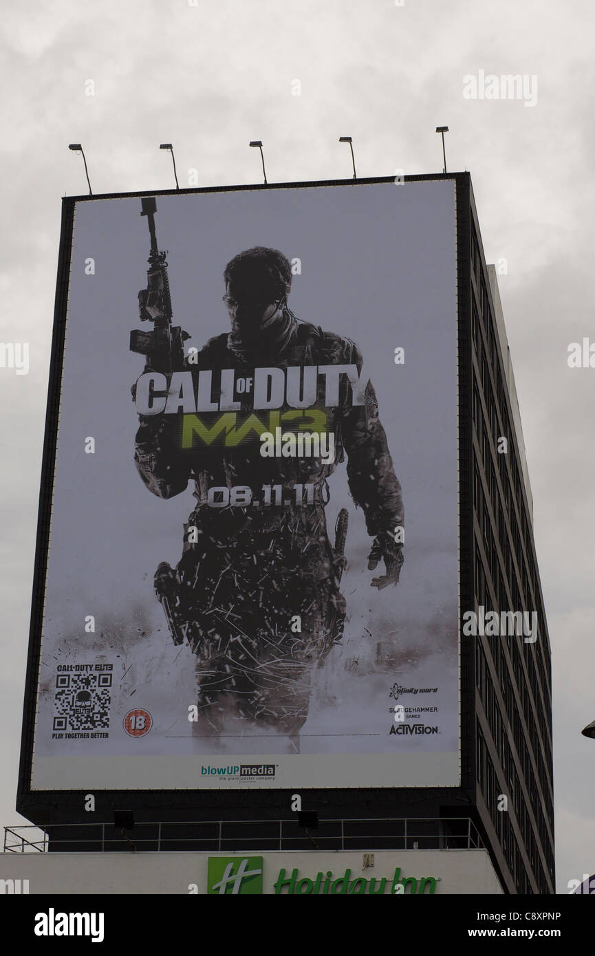 Call of Duty Modern Warfare 3 Billboard, Liverpool, UK Stock Photo