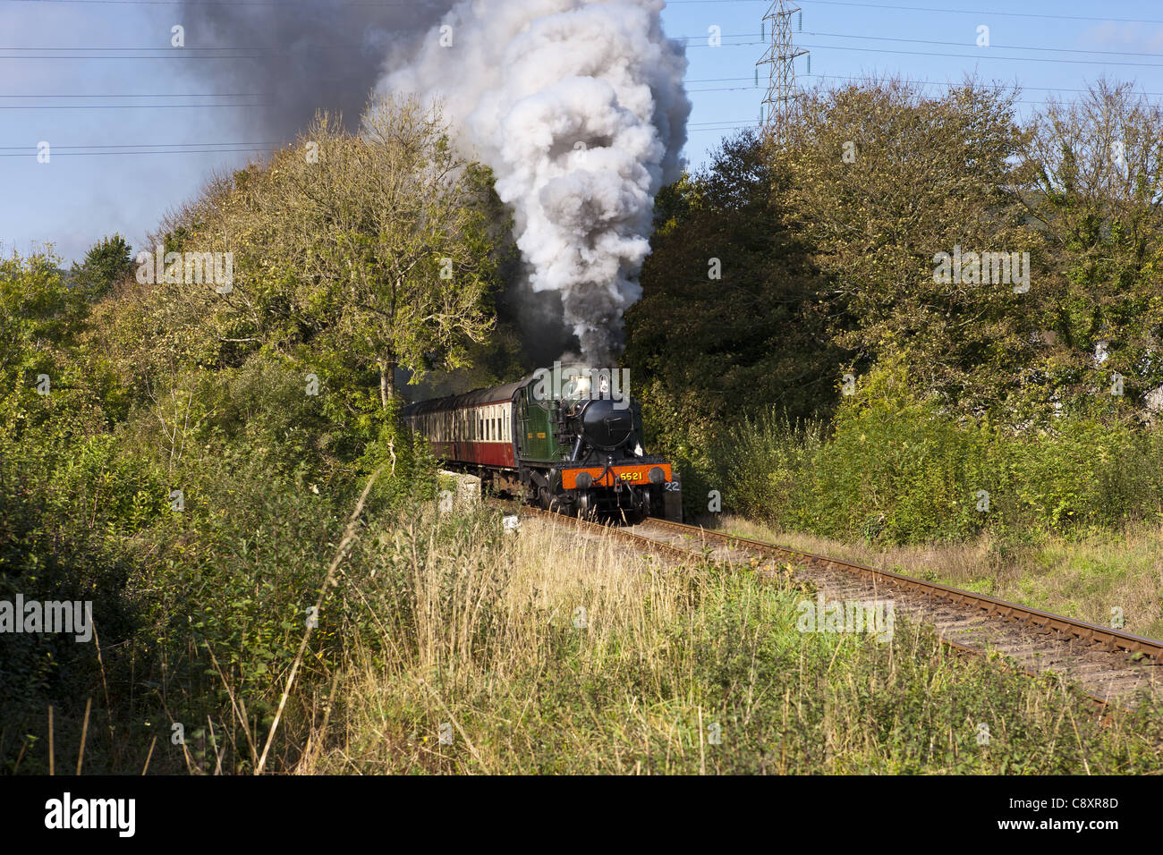 Bodmin & Wenford, Steam Railway, Smoke, Cornwall Stock Photo