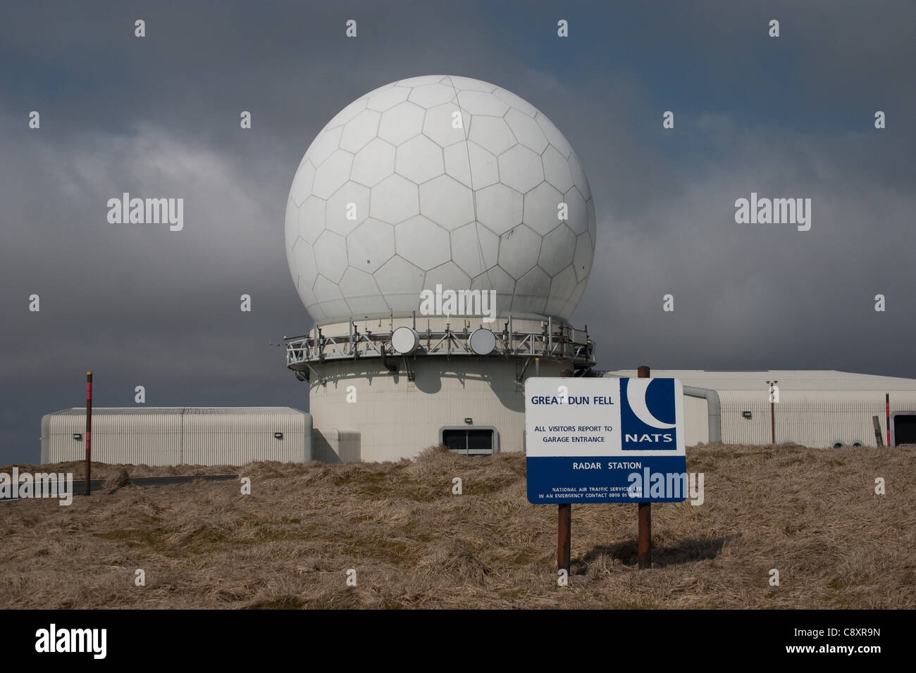 The summit radar station on Great Dun Fell, North Pennines, Cumbria Stock Photo Alamy