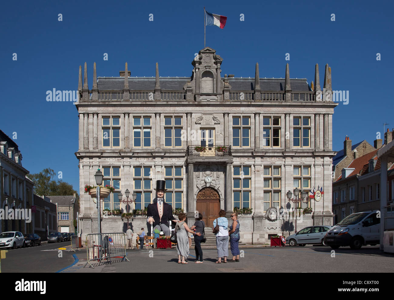 Hôtel de Ville, Bergues, Nord, Nord-Pas-de-Calais, France Stock Photo