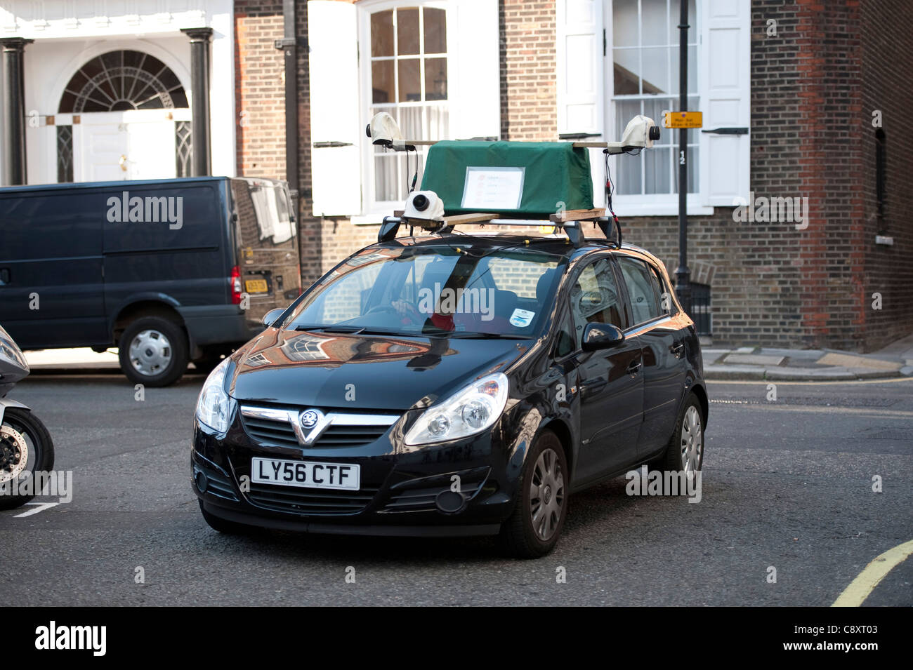 Streetview type  camera car used for filming in London near High Court Stock Photo