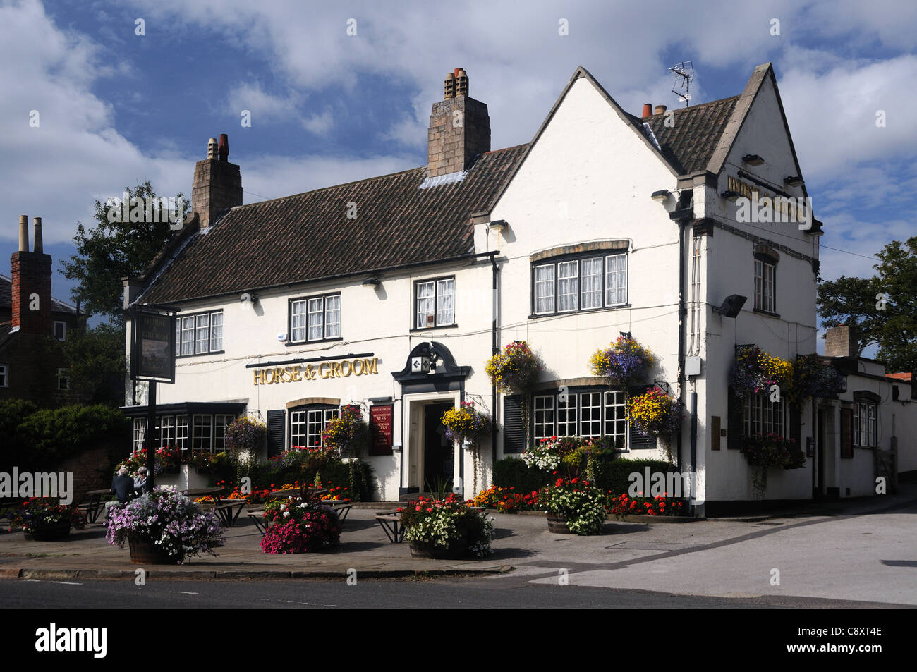 The Horse & Groom, in Linby, Nottinghamshire, England Stock Photo