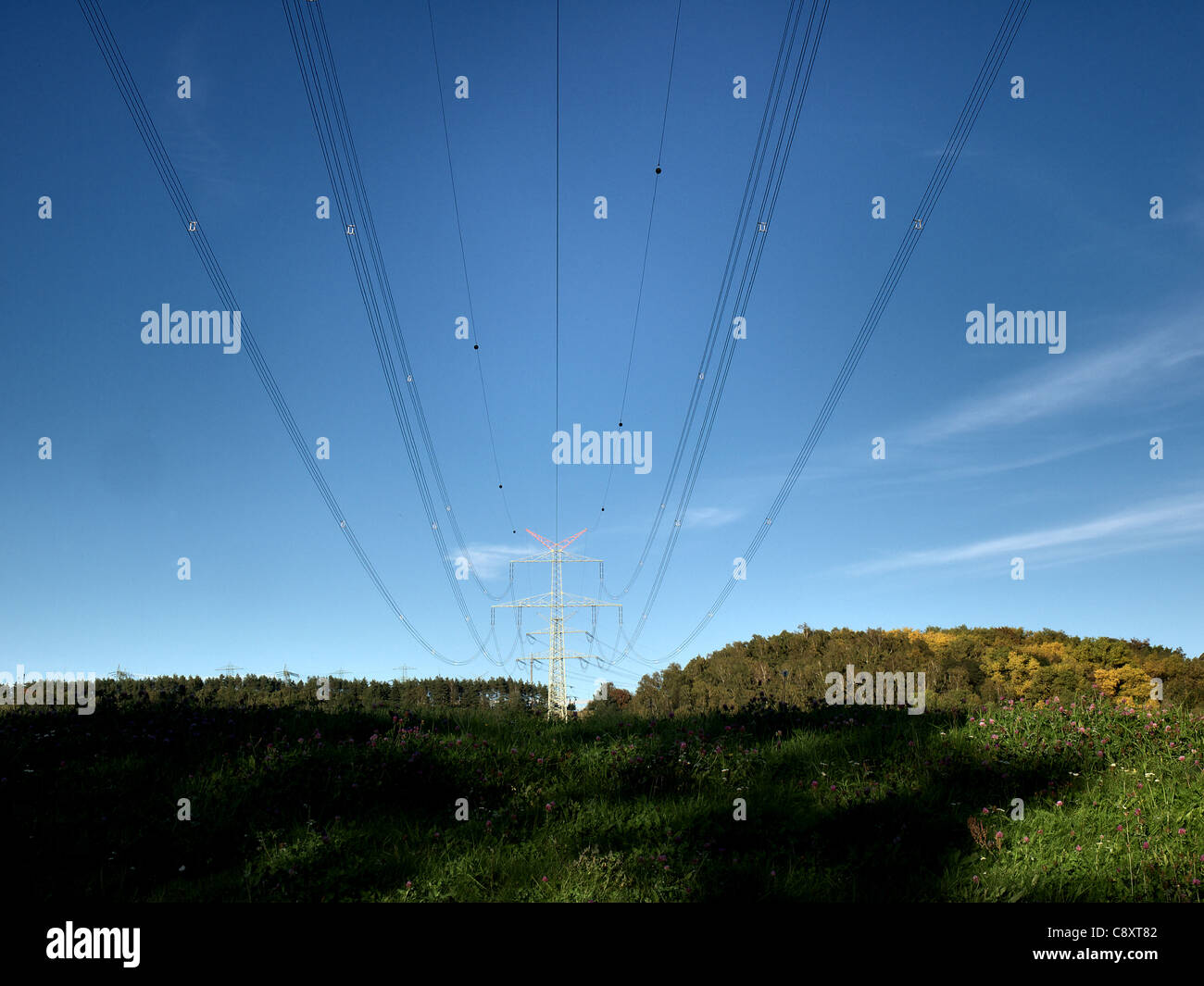 Open wire pole line hi-res stock photography and images - Alamy