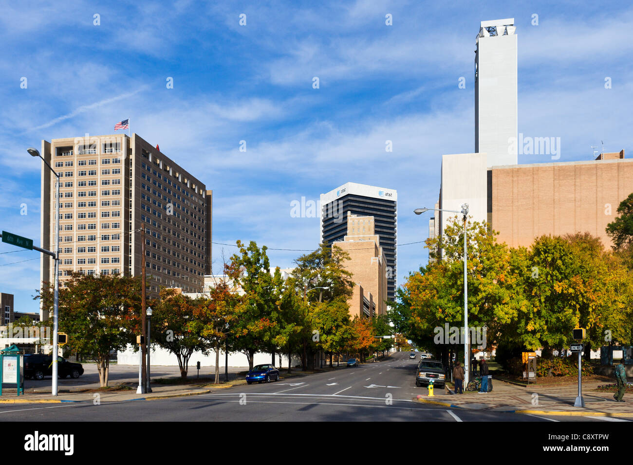 The city skyline from 16th Street in the Civil Rights District