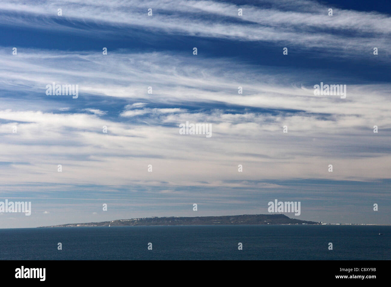 The Isle of Portland on the World Heritage Coast as seen from Lulworth ...