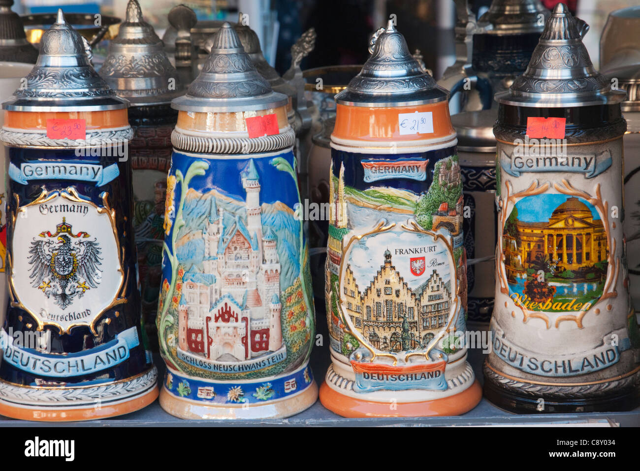 Germany, Frankfurt, Souvenir Beer Steins Stock Photo - Alamy