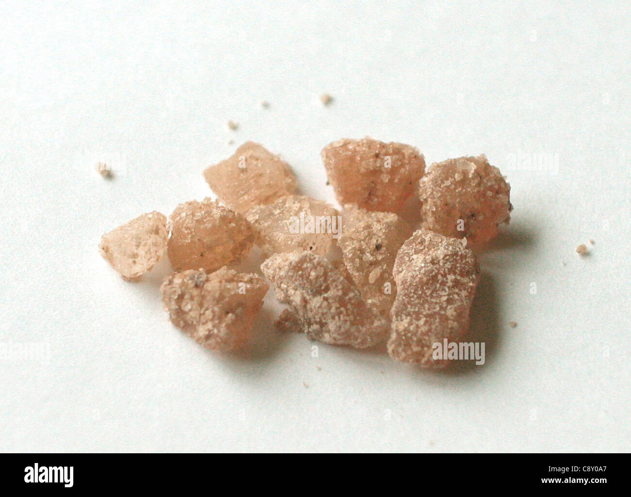 COCAINE a prohibited narcotic drug widely used for recreational purposes -  the image is of street quality 'crack' cocaine which is smoked Stock Photo  - Alamy
