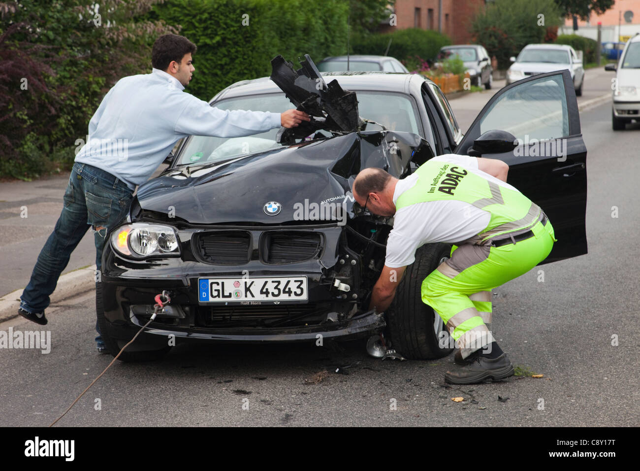 Germany, Car Accident Scene near Koln Stock Photo - Alamy
