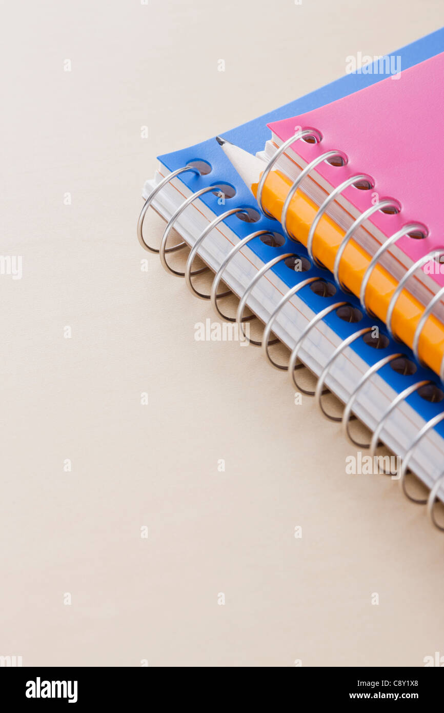 Yellow notebooks hi-res stock photography and images - Alamy