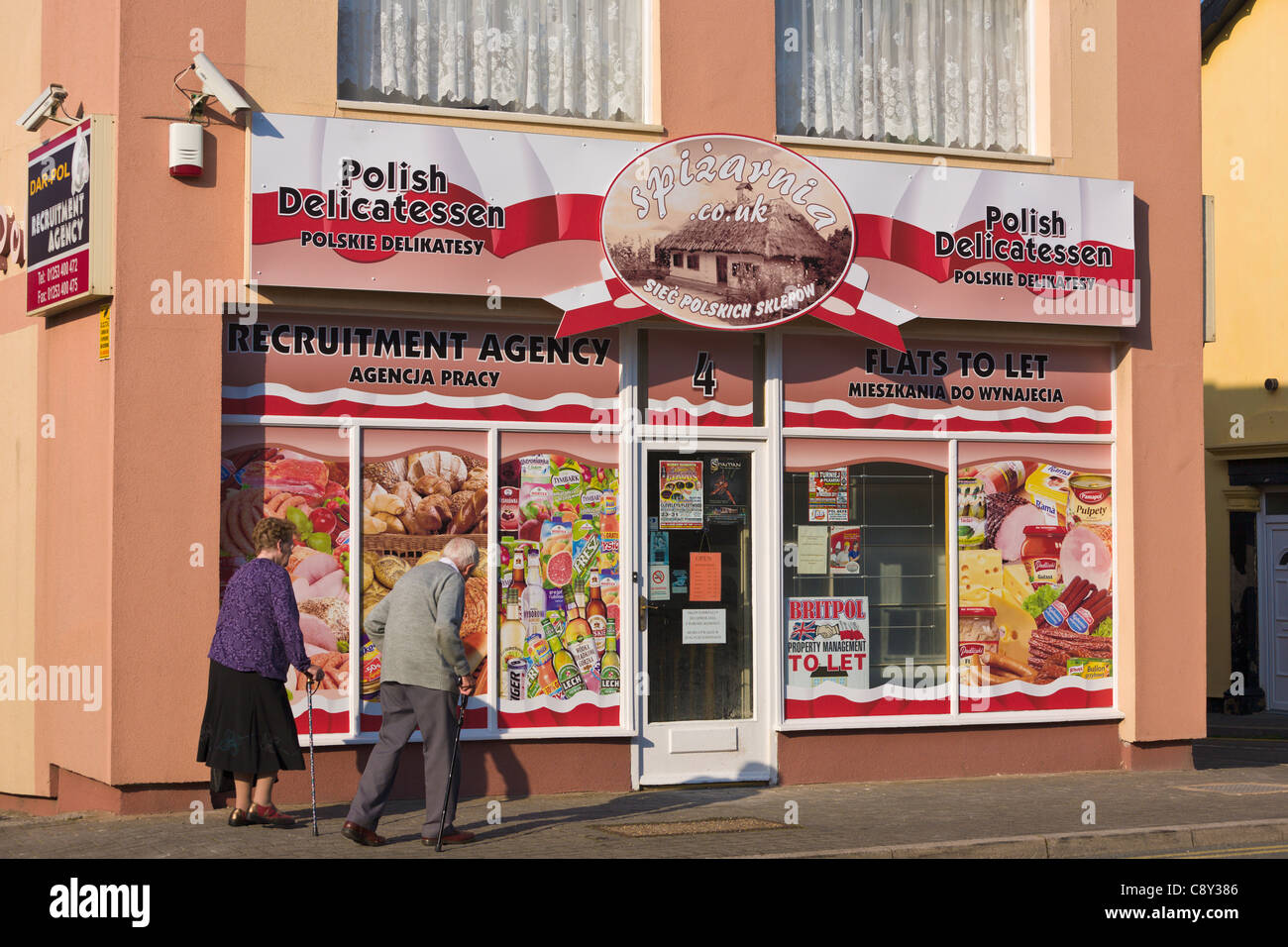 Polish delicatessen, Blackpool, England Stock Photo