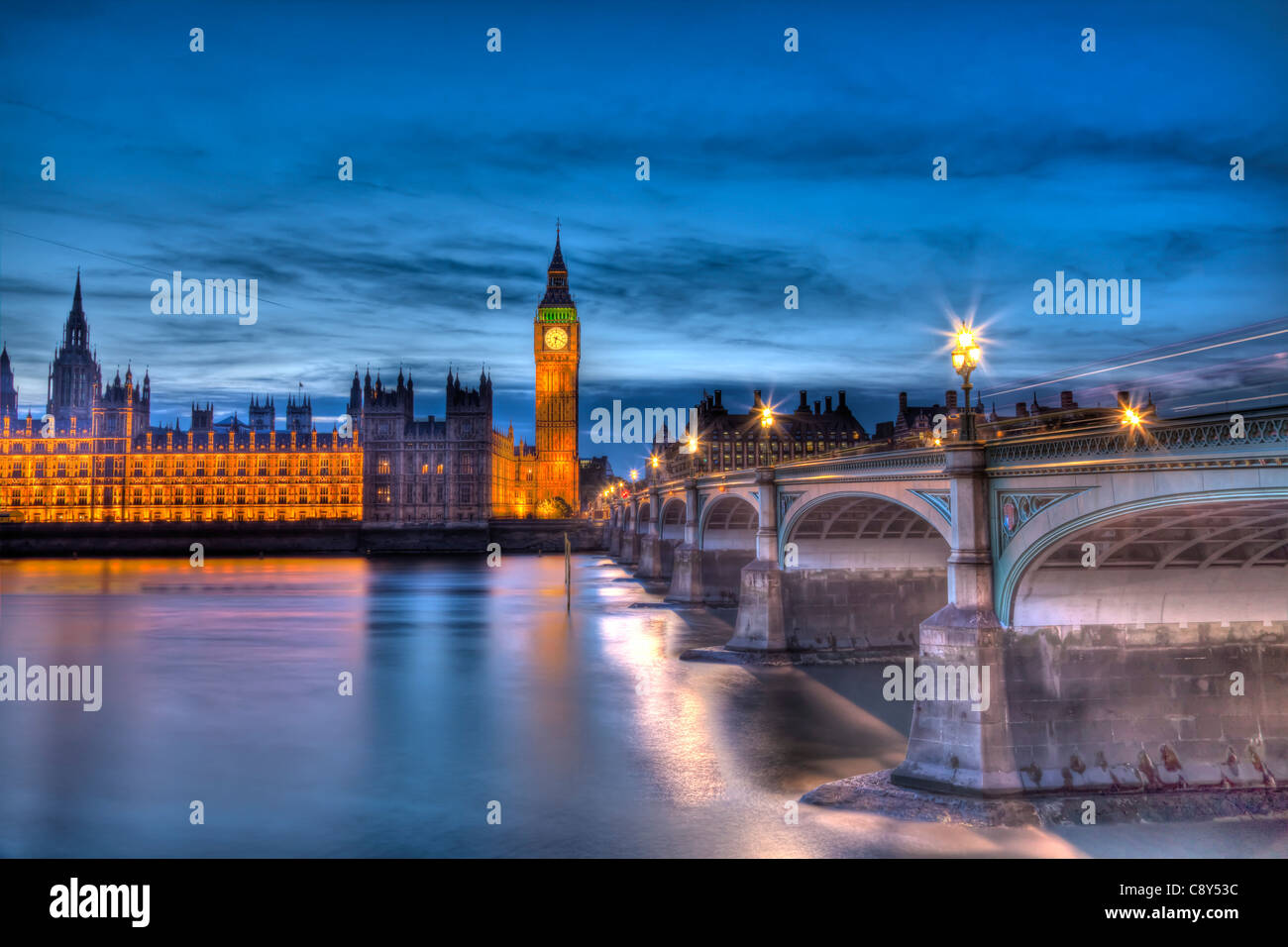 The Houses of Parliament (Palace of Westminster) London, England Stock Photo