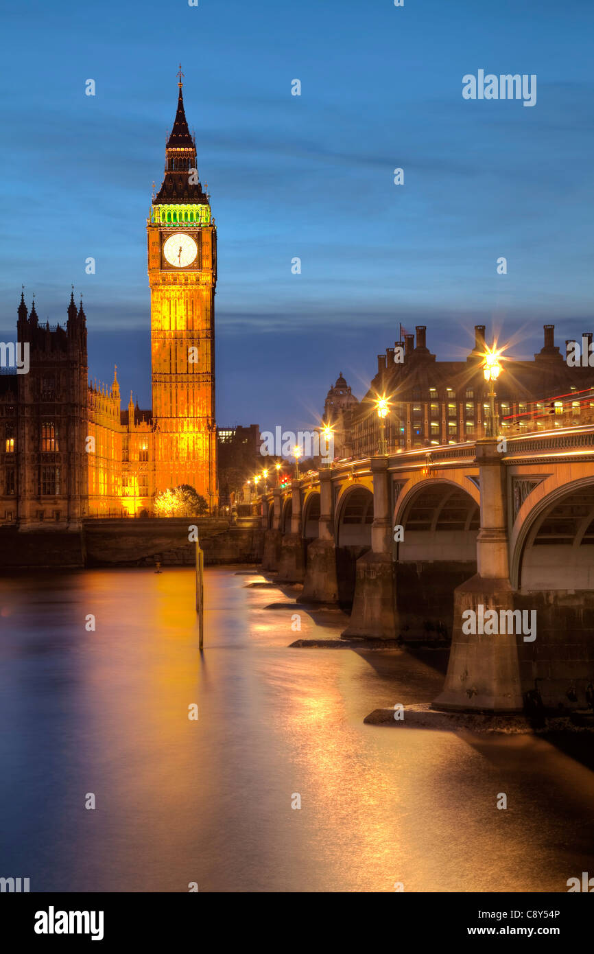 The Houses of Parliament (Palace of Westminster) London, England Stock Photo