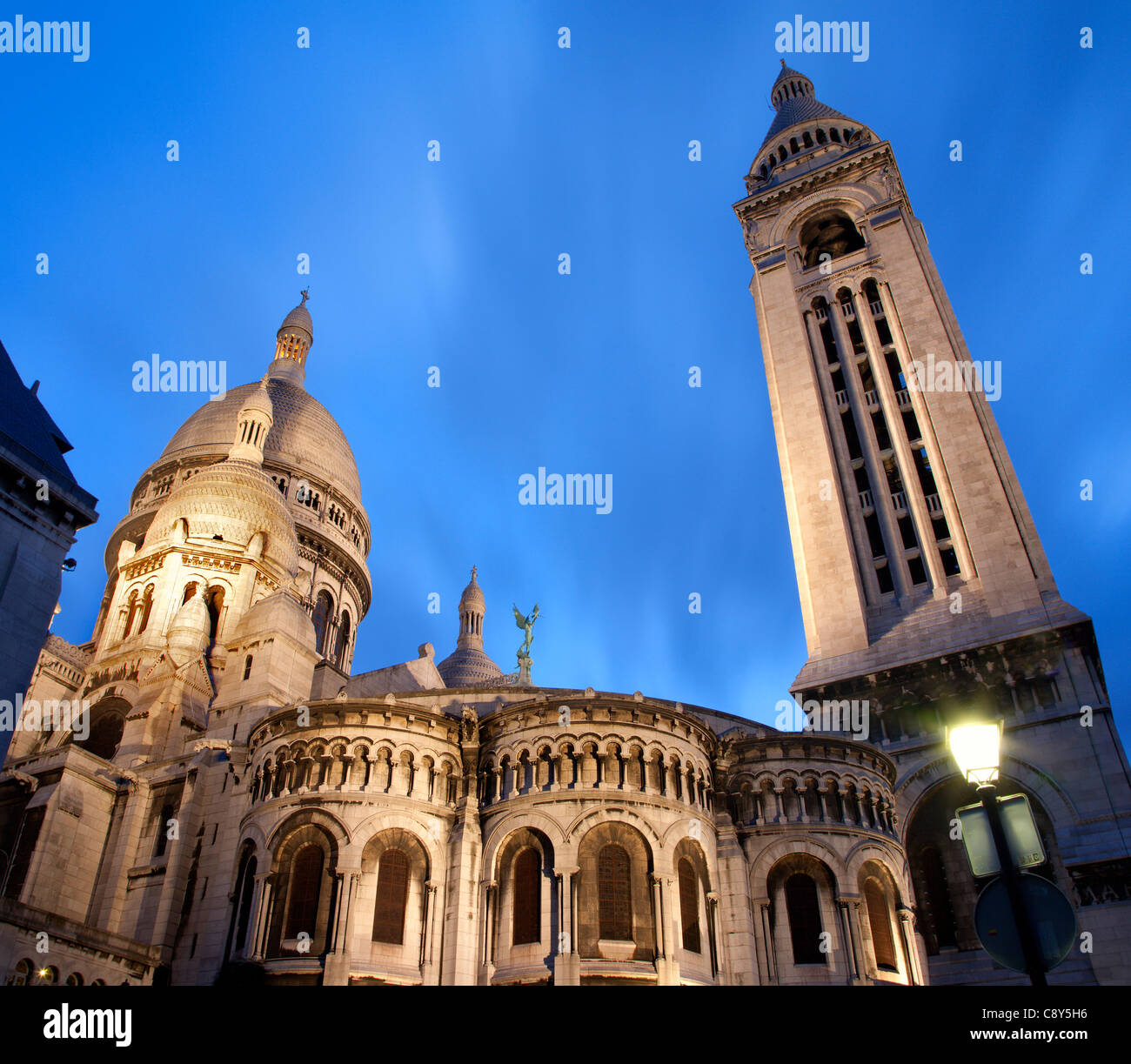 Paris - Sacre-couer in evening Stock Photo