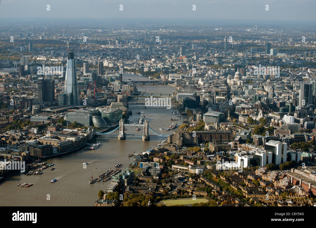 Tower bridge aerial hi-res stock photography and images - Alamy