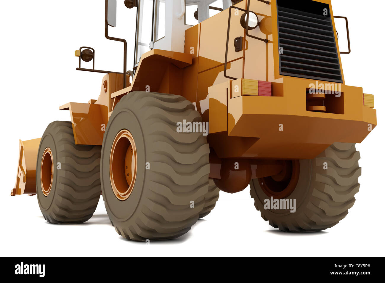 Bulldozer on wheels Stock Photo Alamy