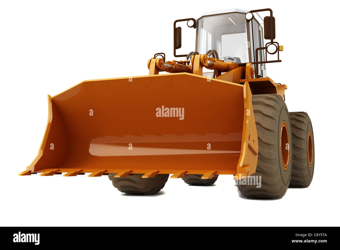 Bulldozer on wheels Stock Photo - Alamy